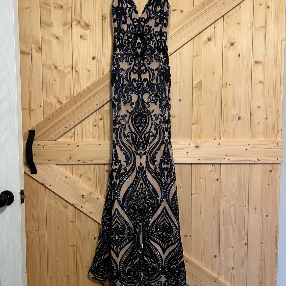 Windsor navy sequin dress